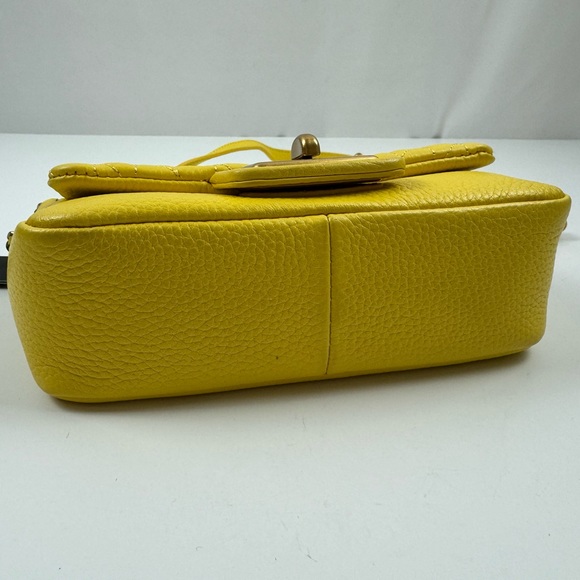NWT KARL LAGERFELD AGYNESS SHOULDER BAG CROSSBODY PURSE YELLOW LEATHER $228 - Picture 5 of 8